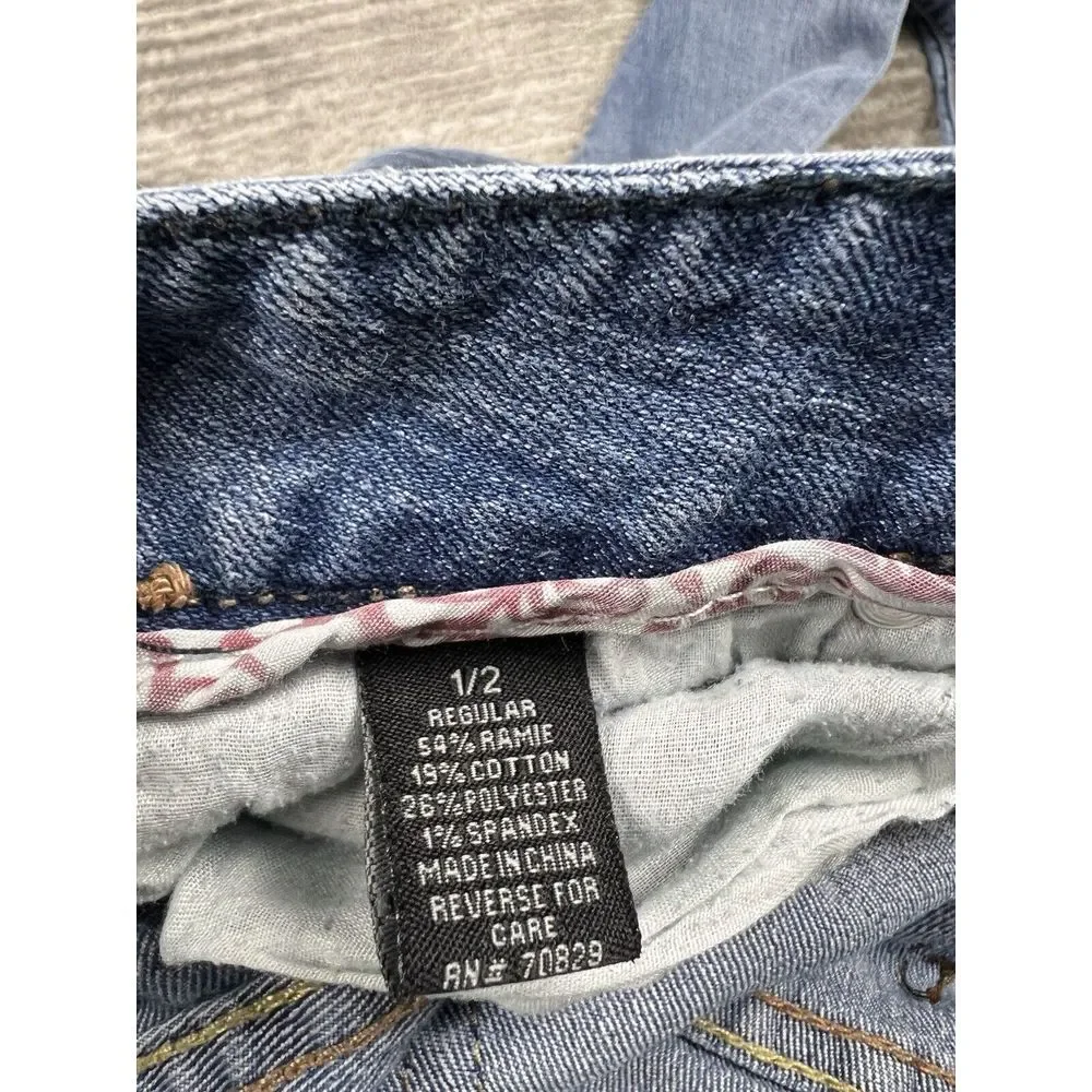 Rue 21 Jeans‎ Womens 1/2 Blue Medium Wash Straight Slim Casual